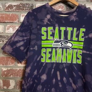 Seattle Seahawks Bleach Spiral ‘47 Tiedye Tee. Boys XL or Men’s Medium